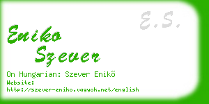 eniko szever business card